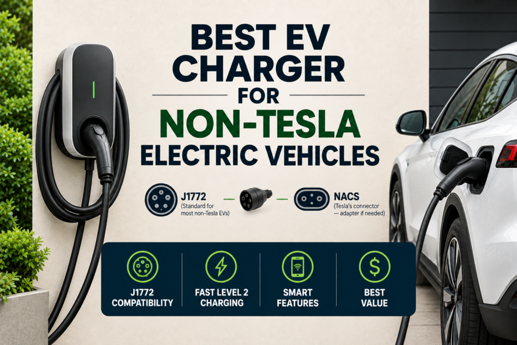 Best EV charger for non-Tesla electric vehicles with J1772 and Level 2 charging