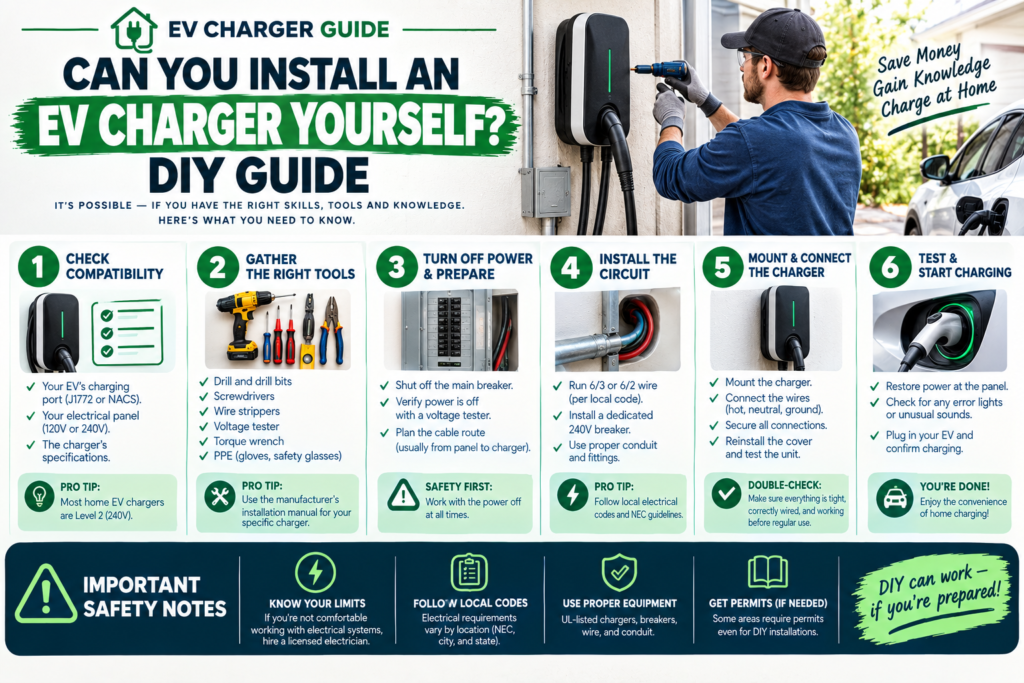 Can You Install an EV Charger Yourself? DIY home EV charger installation guide